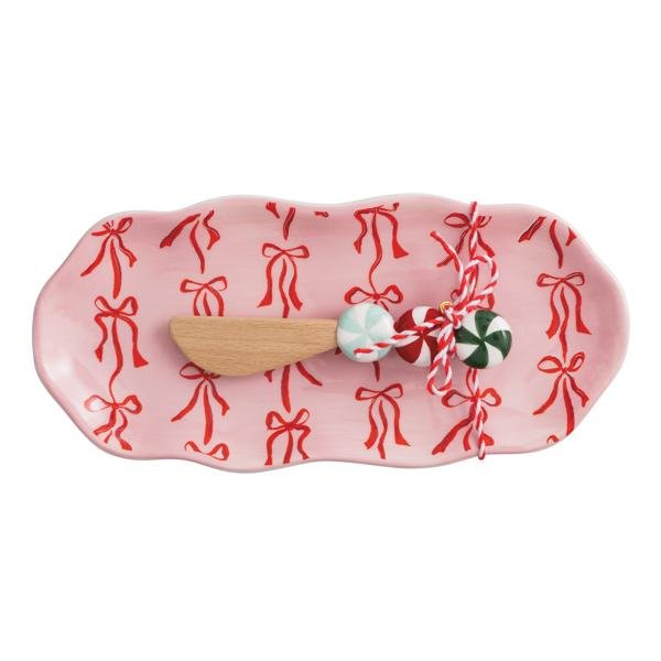 Christmas Bow Everything Dish Set - Ballyhoo Boutique and Gift