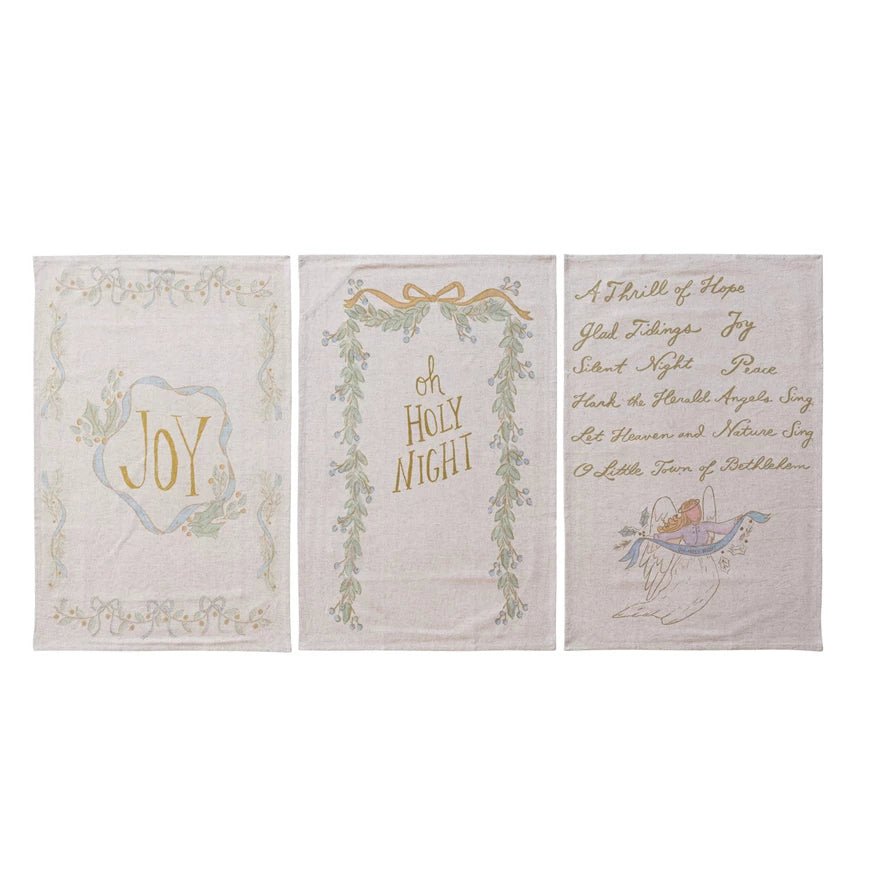 Christmas Linen Tea Towels - Ballyhoo Boutique and Gift