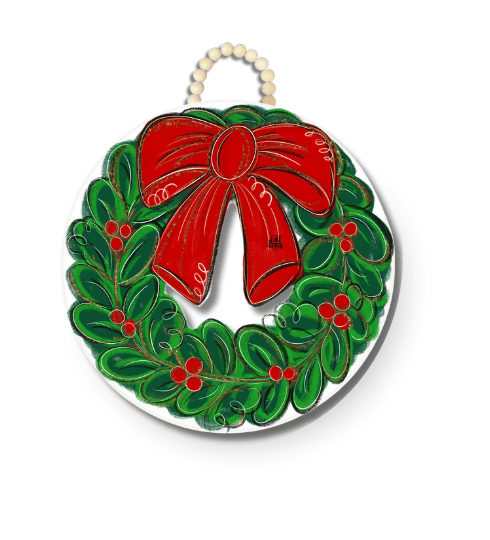 Christmas Wreath Door Hanger - Ballyhoo Boutique and Gift