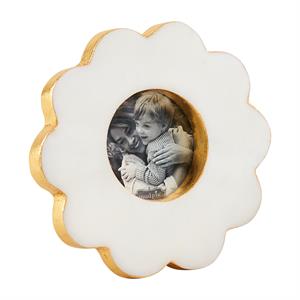 Circle Scallop Marble Frame - Ballyhoo Boutique and Gift