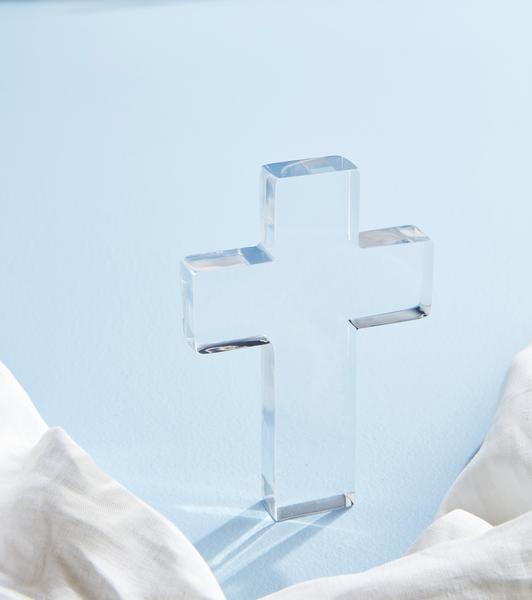 Clear Resin Cross - Ballyhoo Boutique and Gift
