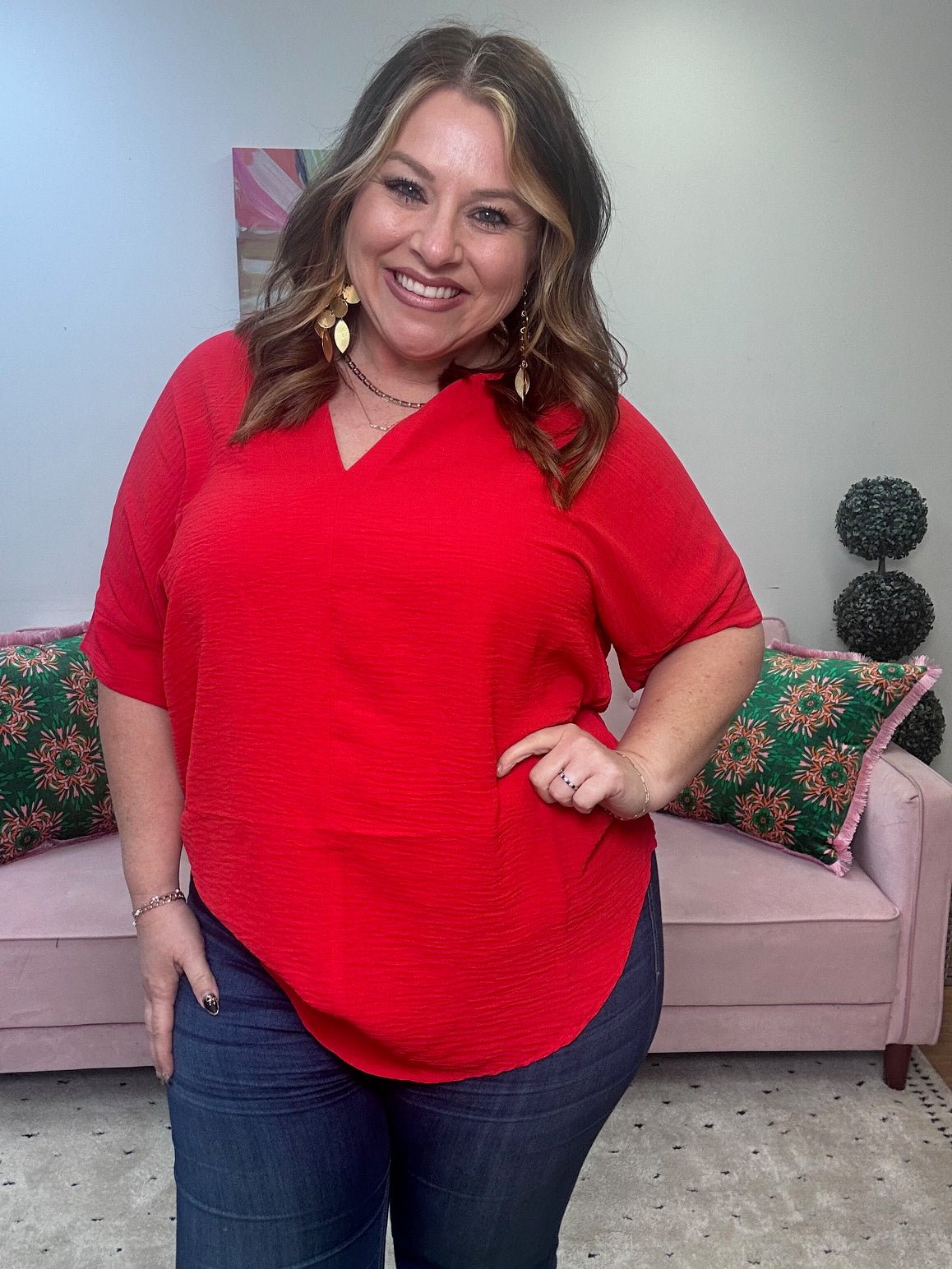 Cool Breeze Blouse - Ballyhoo Boutique and Gift