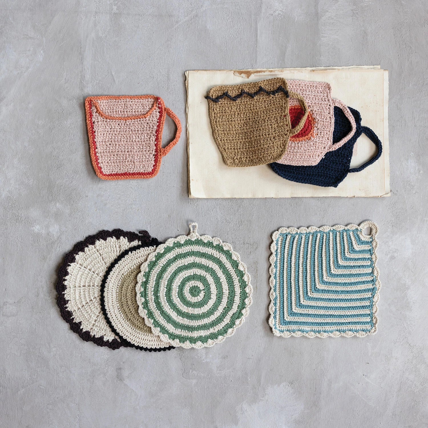 Cotton Crocheted Pot Holder - Ballyhoo Boutique and Gift