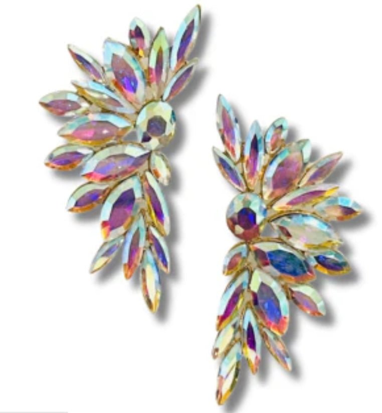 Crescent Rhinestone Earring - Ballyhoo Boutique and Gift