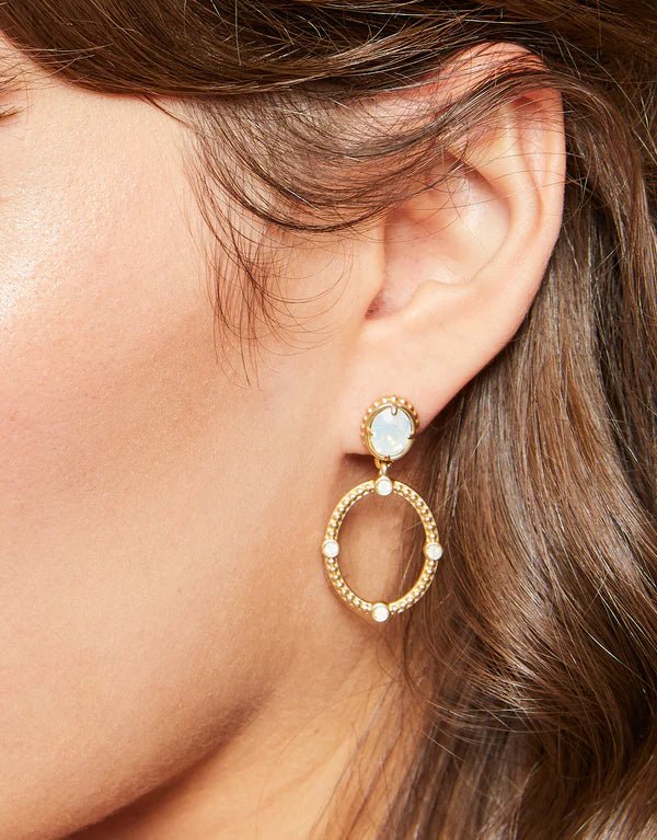 Cristal Oval Drop Earrings - Ballyhoo Boutique and Gift