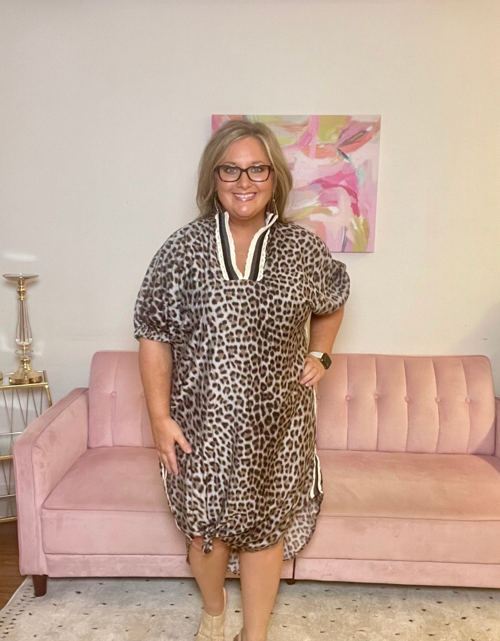 Crocheted Leopard Dress - Ballyhoo Boutique and Gift