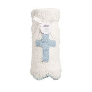 Cross Chenille Blanket - Ballyhoo Boutique and Gift