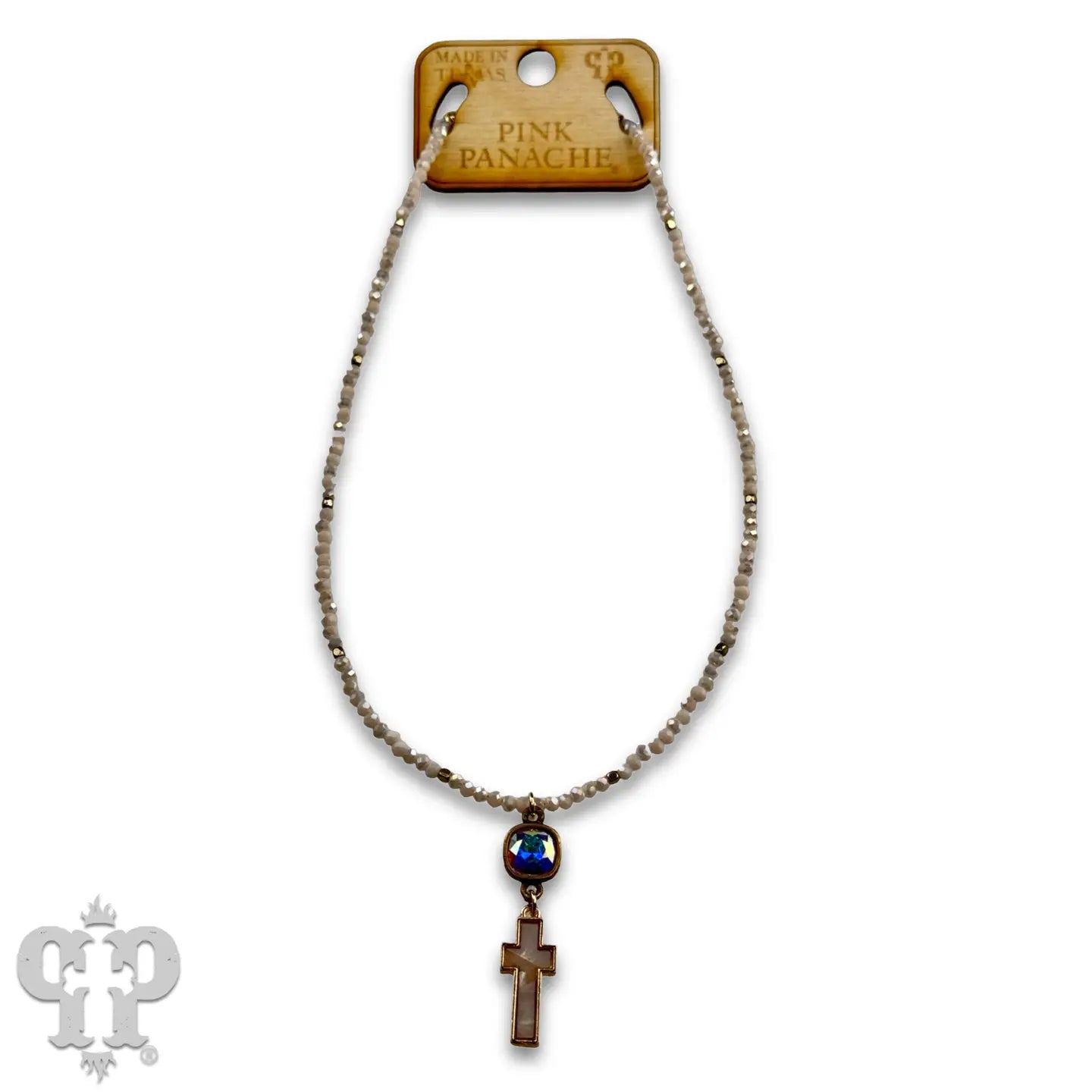 Cross Necklace w/Crystal - Ballyhoo Boutique and Gift