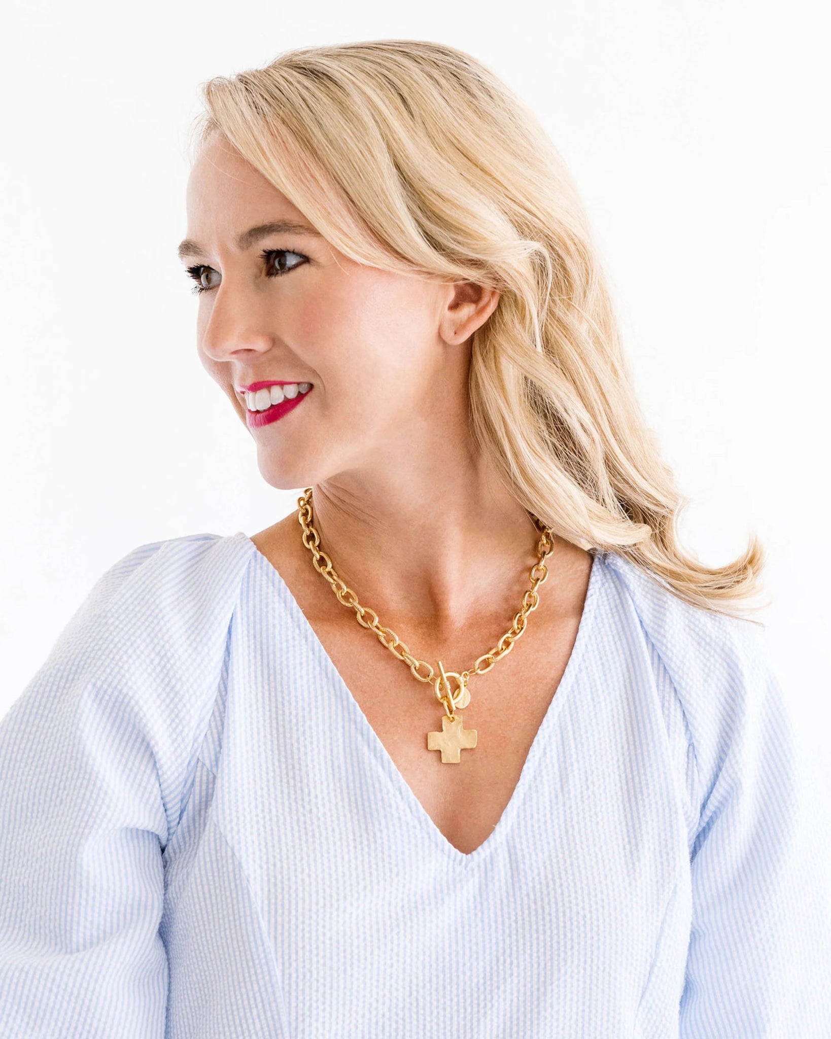 Cross Toggle Necklace - Ballyhoo Boutique and Gift