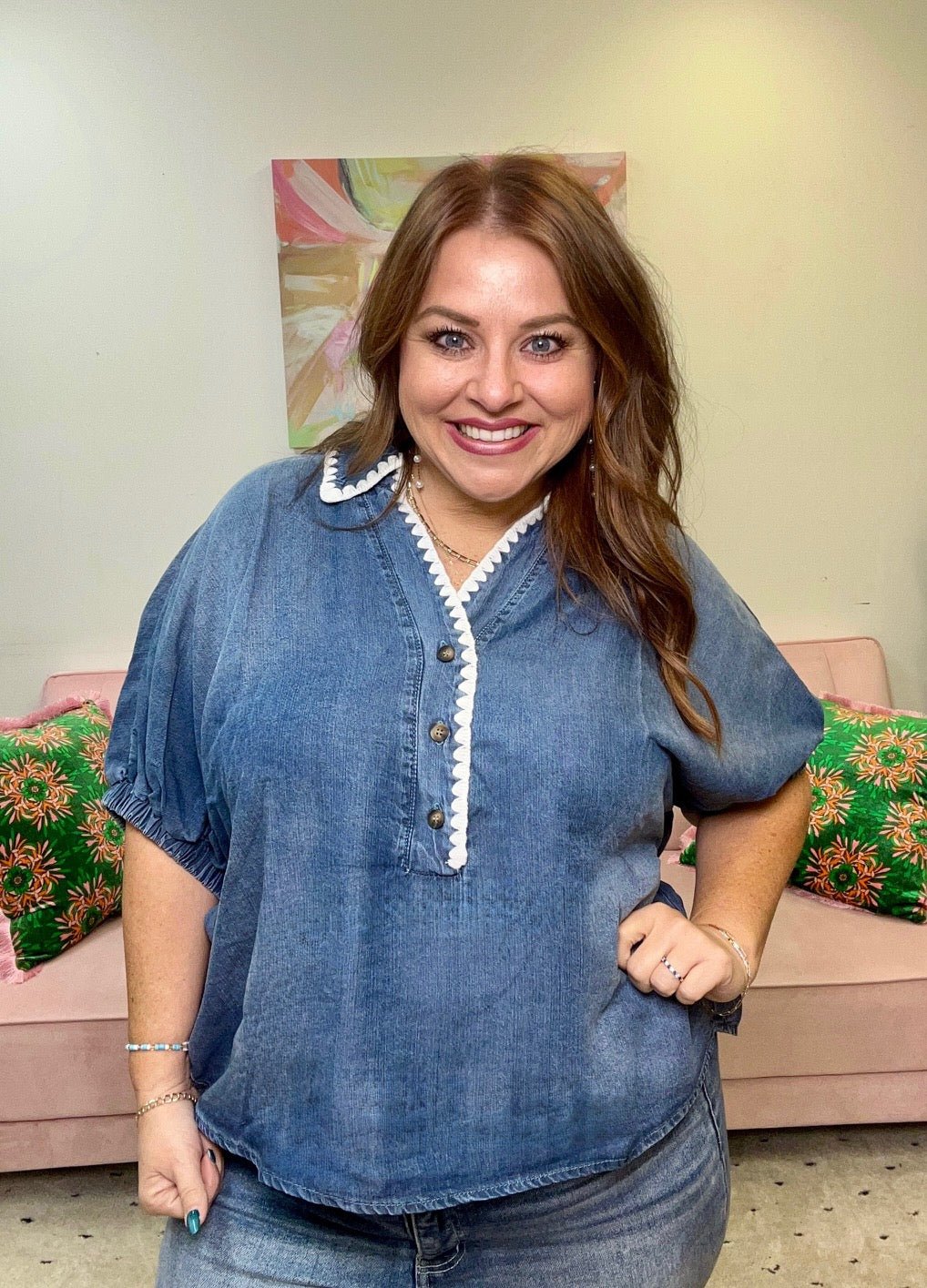 Delta Dawn Top - Ballyhoo Boutique and Gift