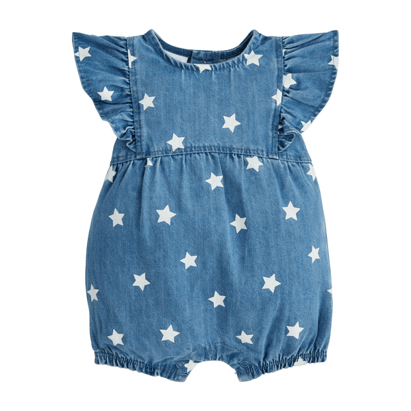 Denim Star Romper - Ballyhoo Boutique and Gift
