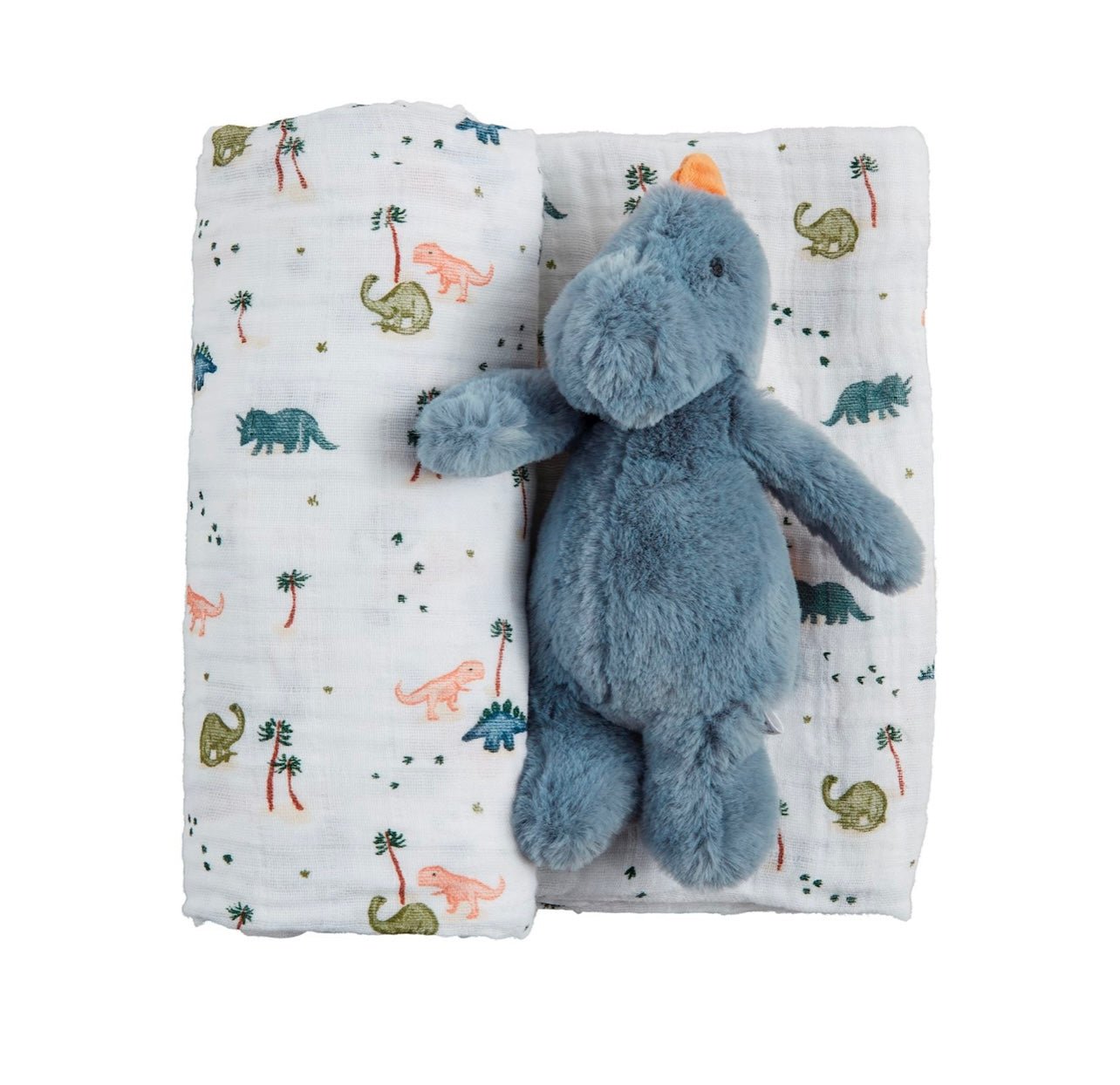Dino Swaddle and Rattle Set - Ballyhoo Boutique and Gift