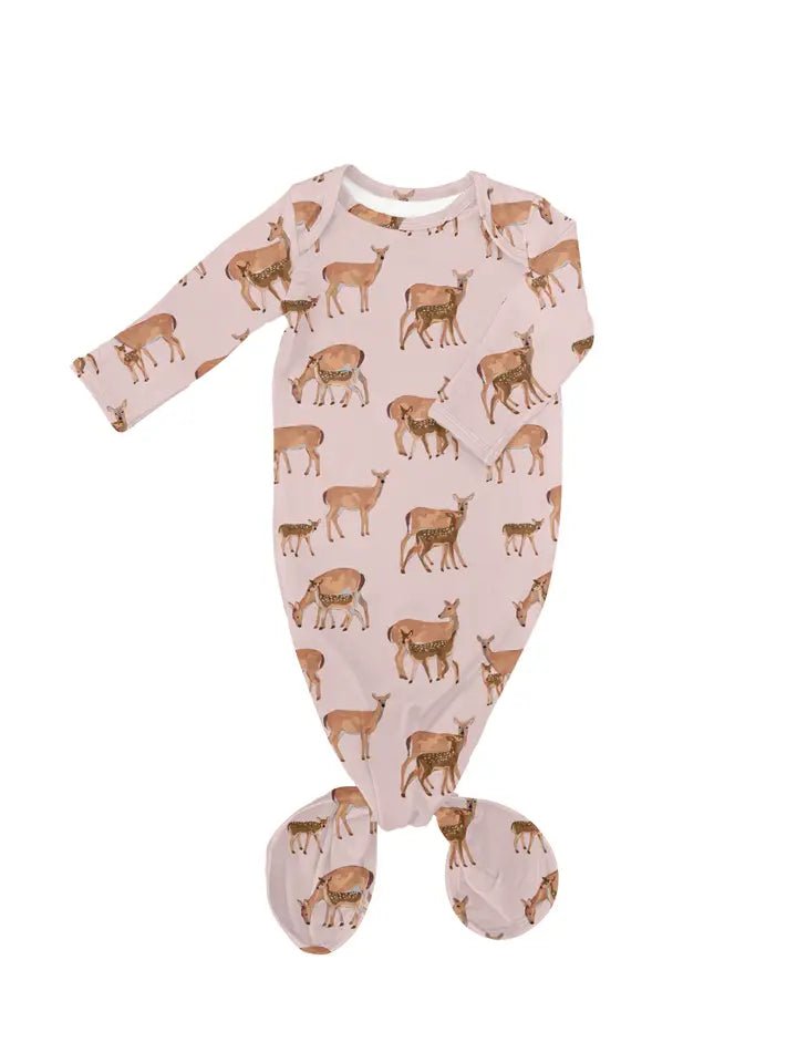 Does and Fawns Knotted Gown - Ballyhoo Boutique and Gift