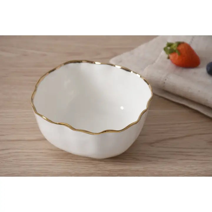 PB Snack Bowl w/ Gold Rim