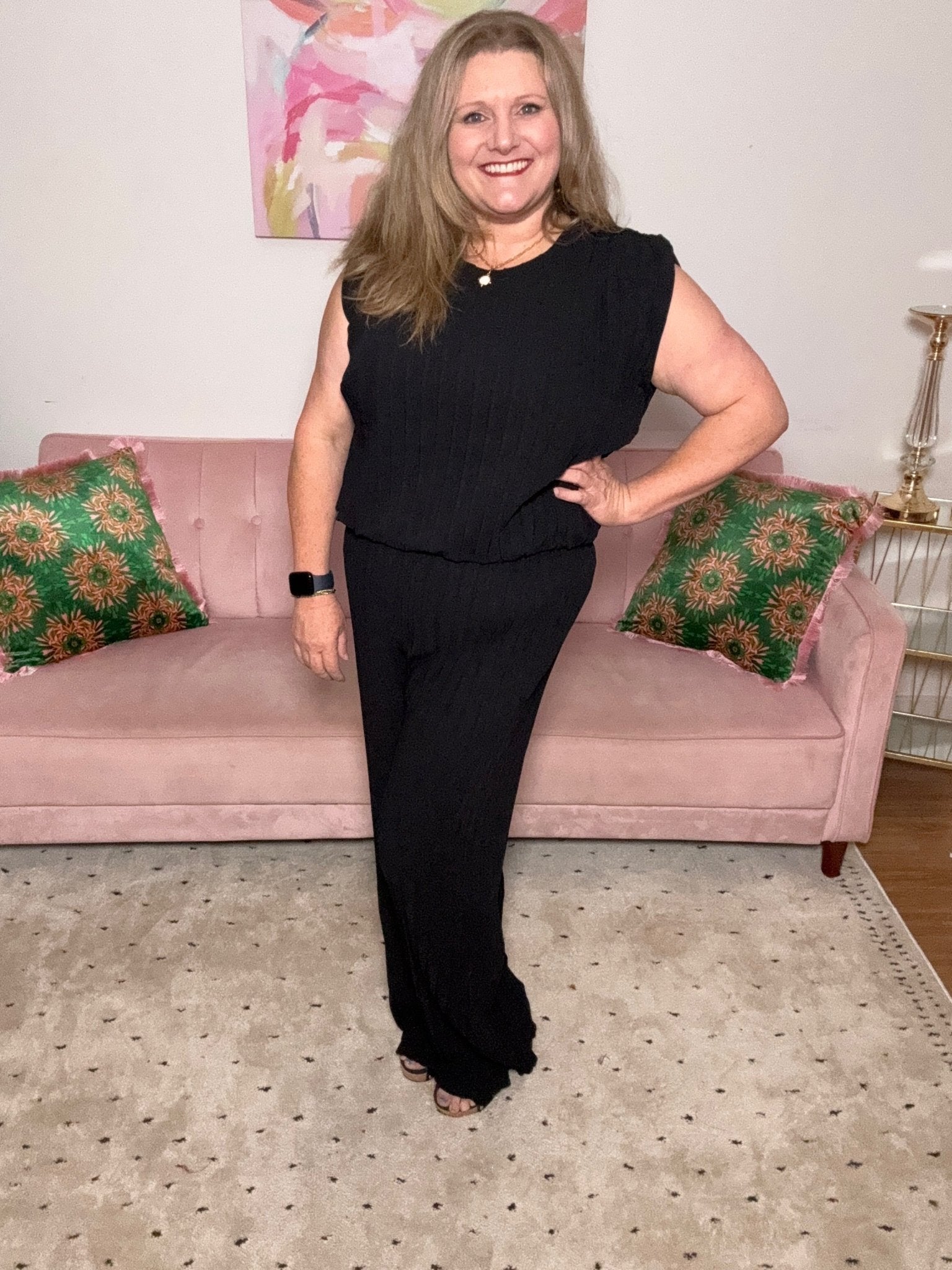 Elegant Pleated Pant Set - Ballyhoo Boutique and Gift
