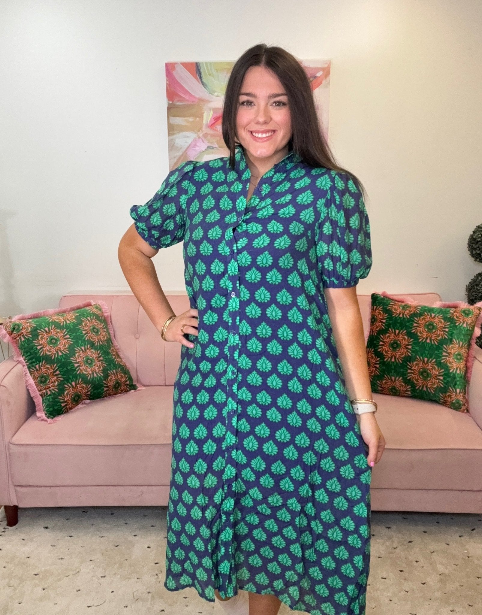 Emerald Garden Dress - Ballyhoo Boutique and Gift
