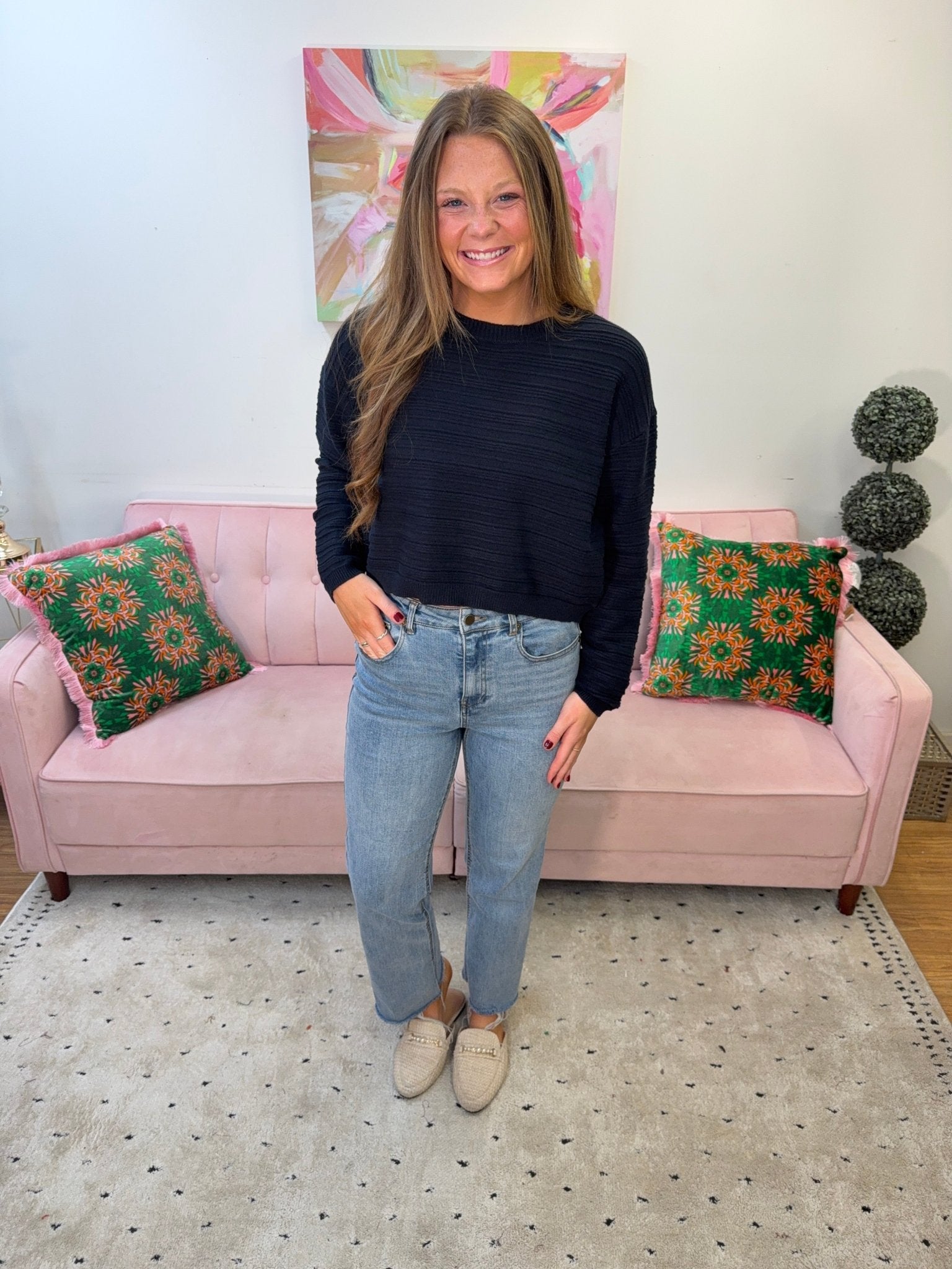 Essential Textured Sweater - Ballyhoo Boutique and Gift