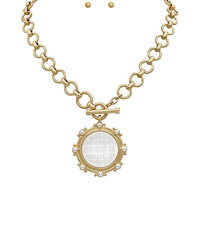 Faceted Stone Necklace Set - Ballyhoo Boutique and Gift