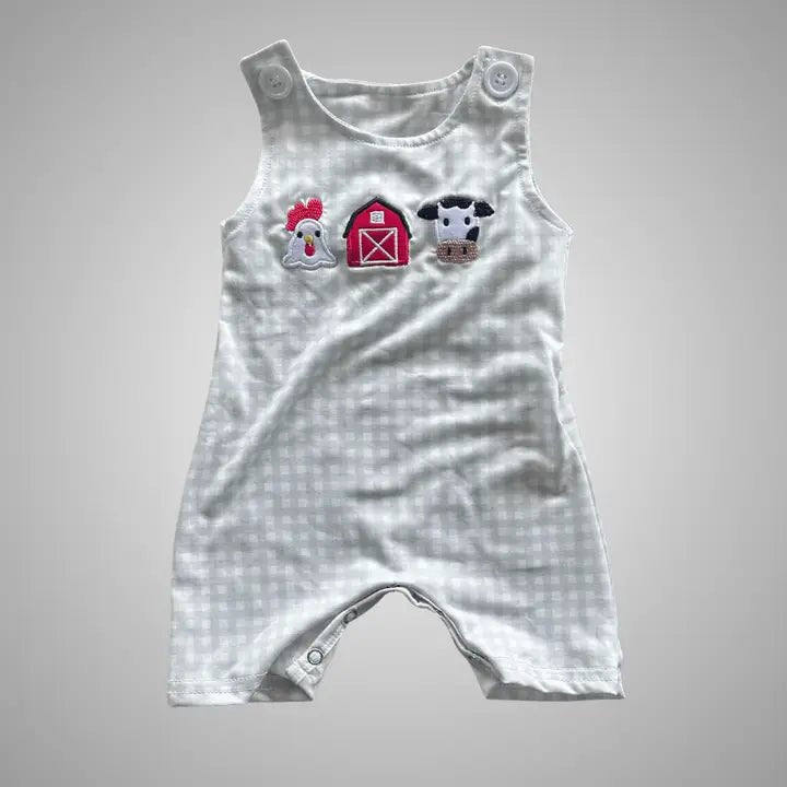 Farm Boy Romper - Ballyhoo Boutique and Gift