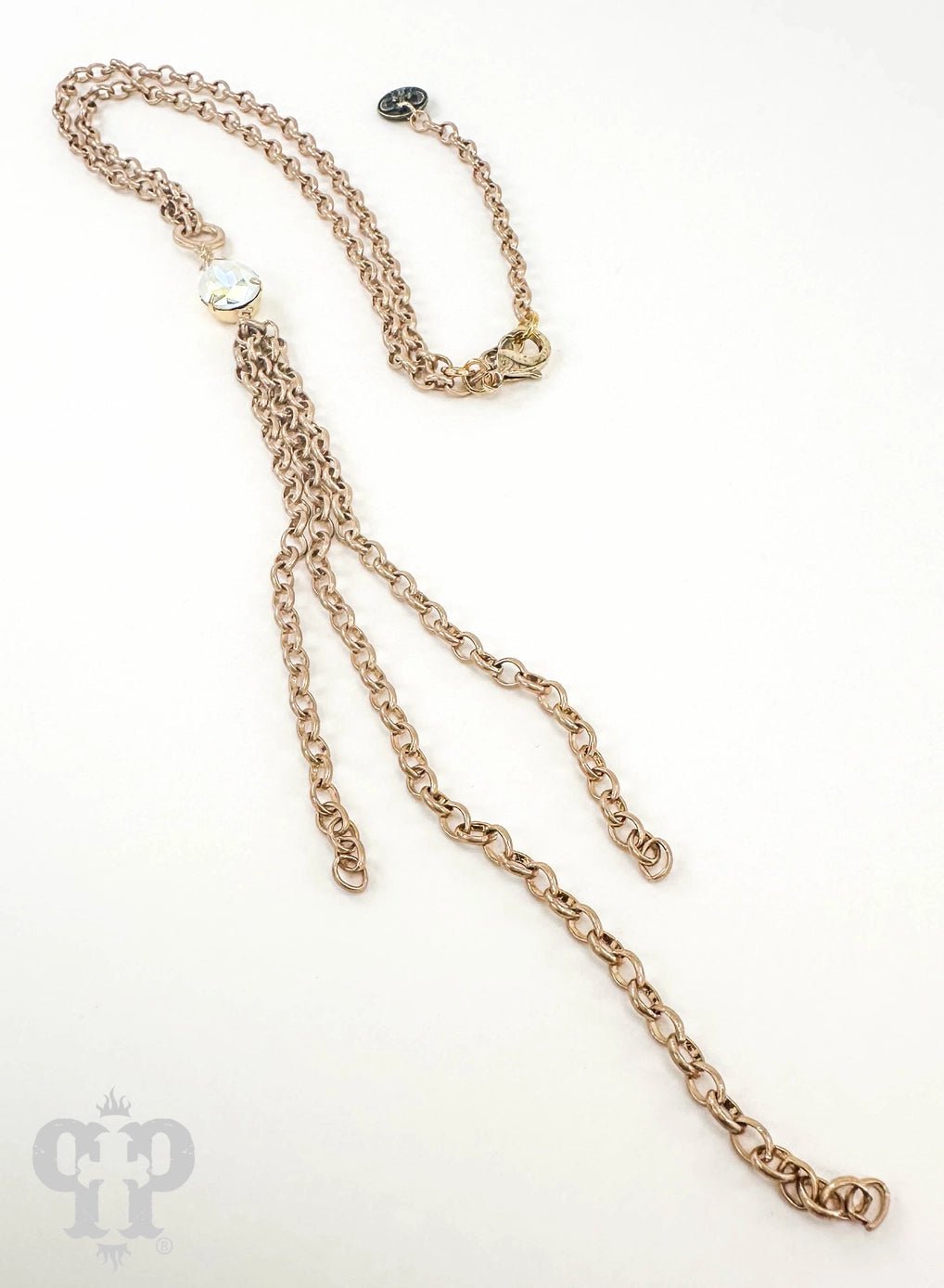 Fringe Necklace w/Crystal - Ballyhoo Boutique and Gift