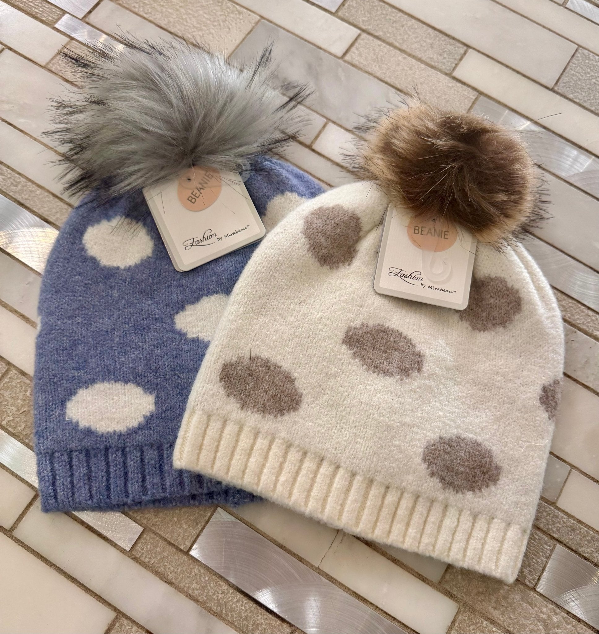 Frosted Polka Dots Beanies - Ballyhoo Boutique and Gift