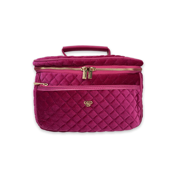 Fuchsia Velvet Train Case - Ballyhoo Boutique and Gift