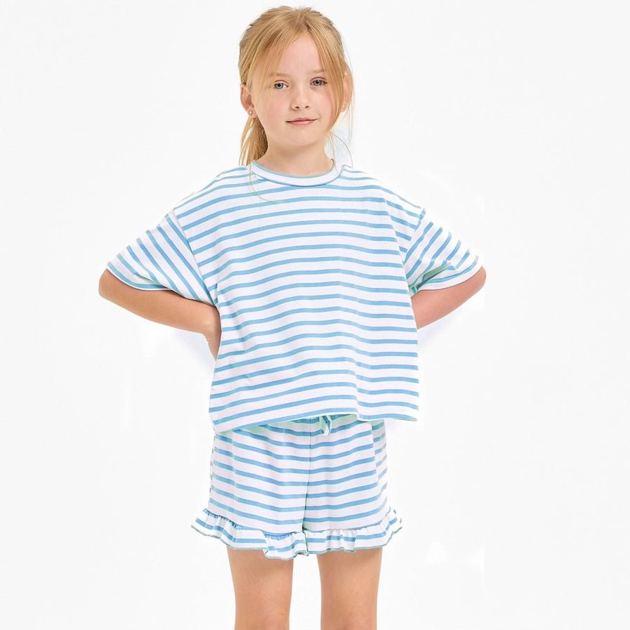 Girls Top and Ruffle Shorts Set - Ballyhoo Boutique and Gift