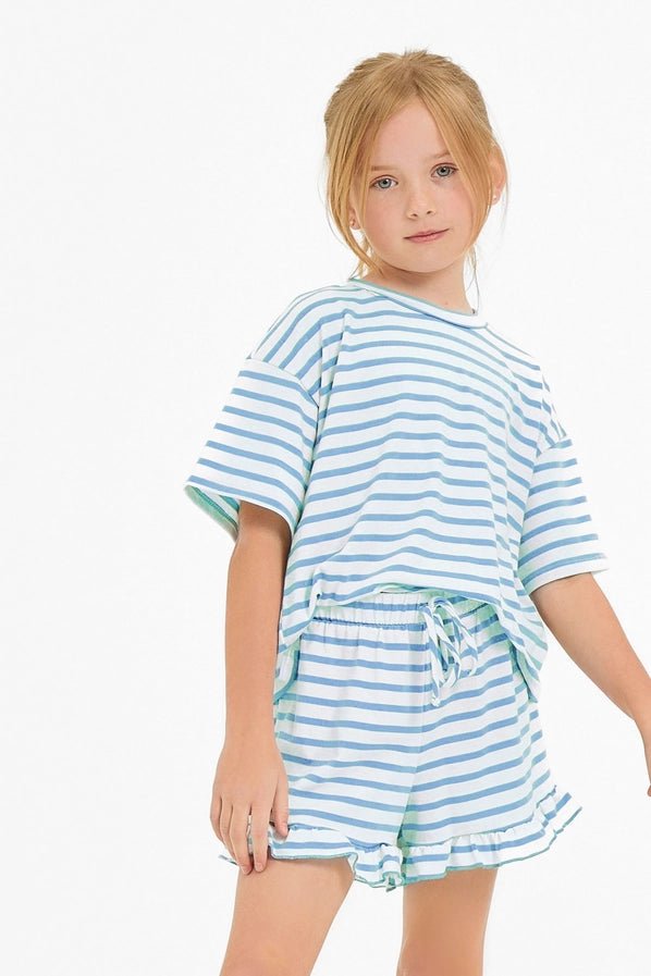 Girls Top and Ruffle Shorts Set - Ballyhoo Boutique and Gift
