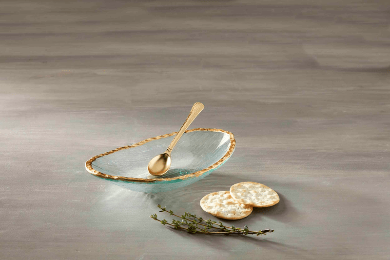 glass gold edge dip bowl - Ballyhoo Boutique and Gift