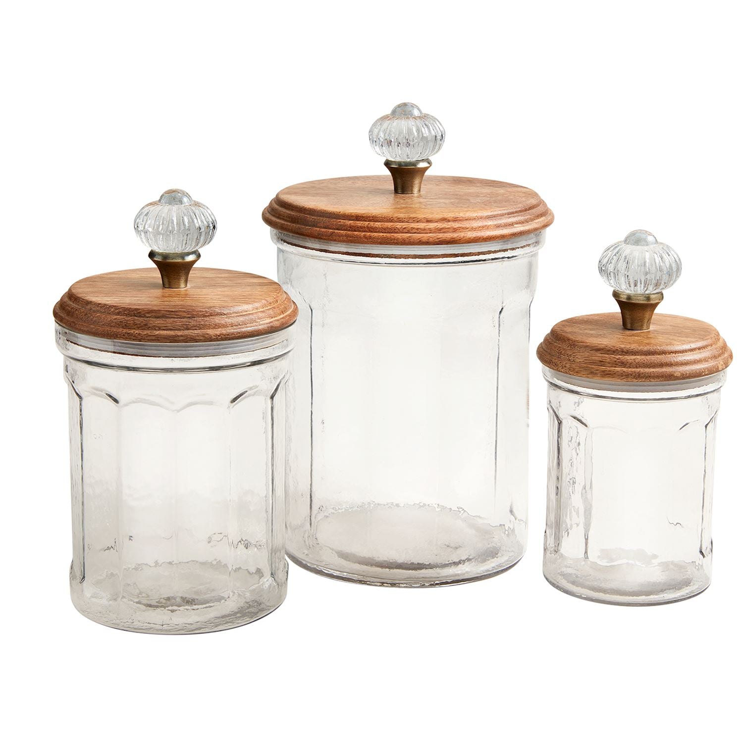 Glass Knob Canister Set - Ballyhoo Boutique and Gift