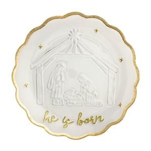 Glass Nativity Platter - Ballyhoo Boutique and Gift