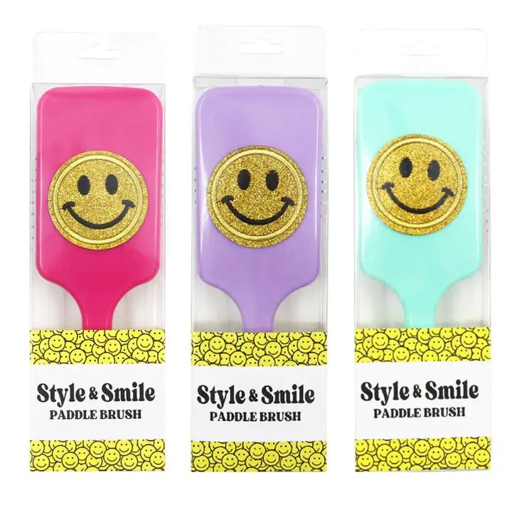 Glitter Smiley Face Brush - Ballyhoo Boutique and Gift