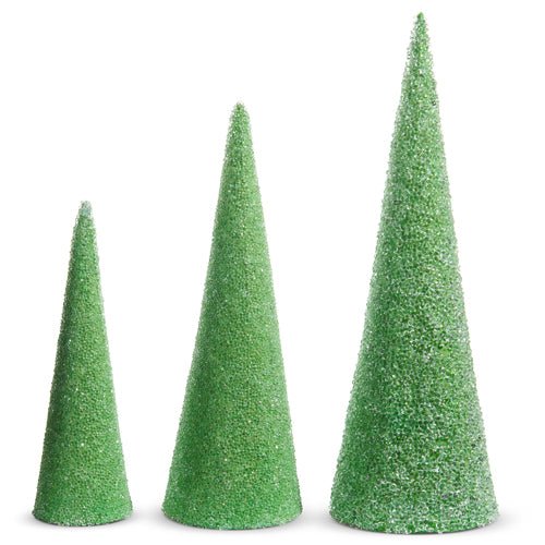 Glittered Tree Cones Set (3) - Ballyhoo Boutique and Gift