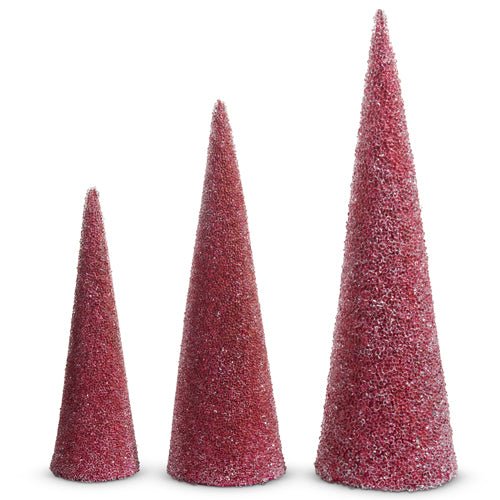Glittered Tree Cones Set (3) - Ballyhoo Boutique and Gift