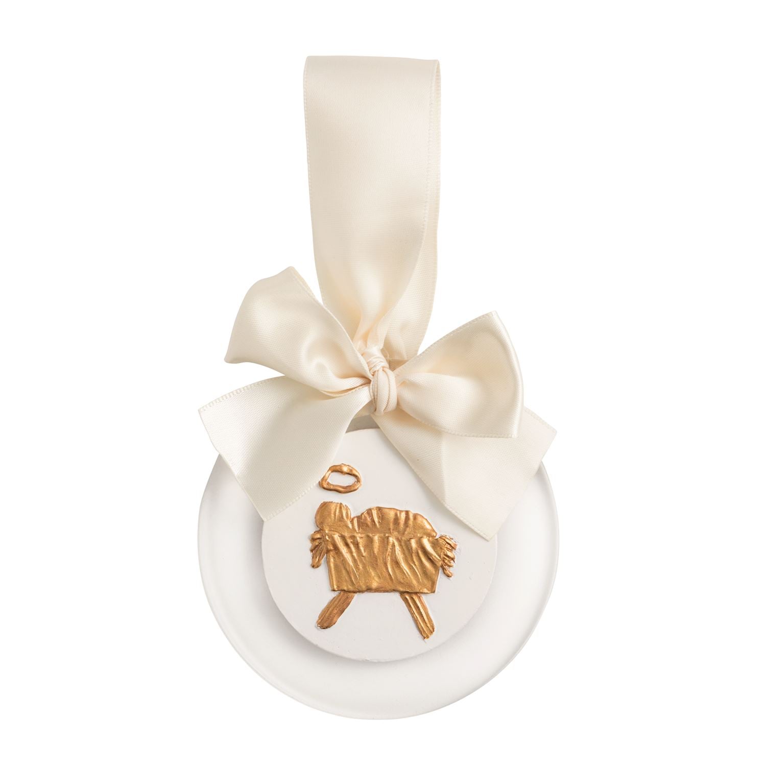 Gold Baby Jesus Intaglio Ornament - Ballyhoo Boutique and Gift