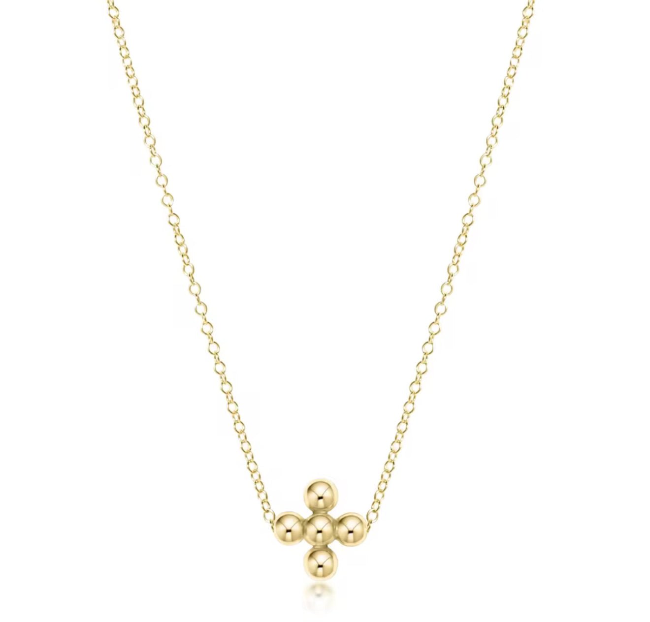 Gold Bubble Cross Necklace - Ballyhoo Boutique and Gift