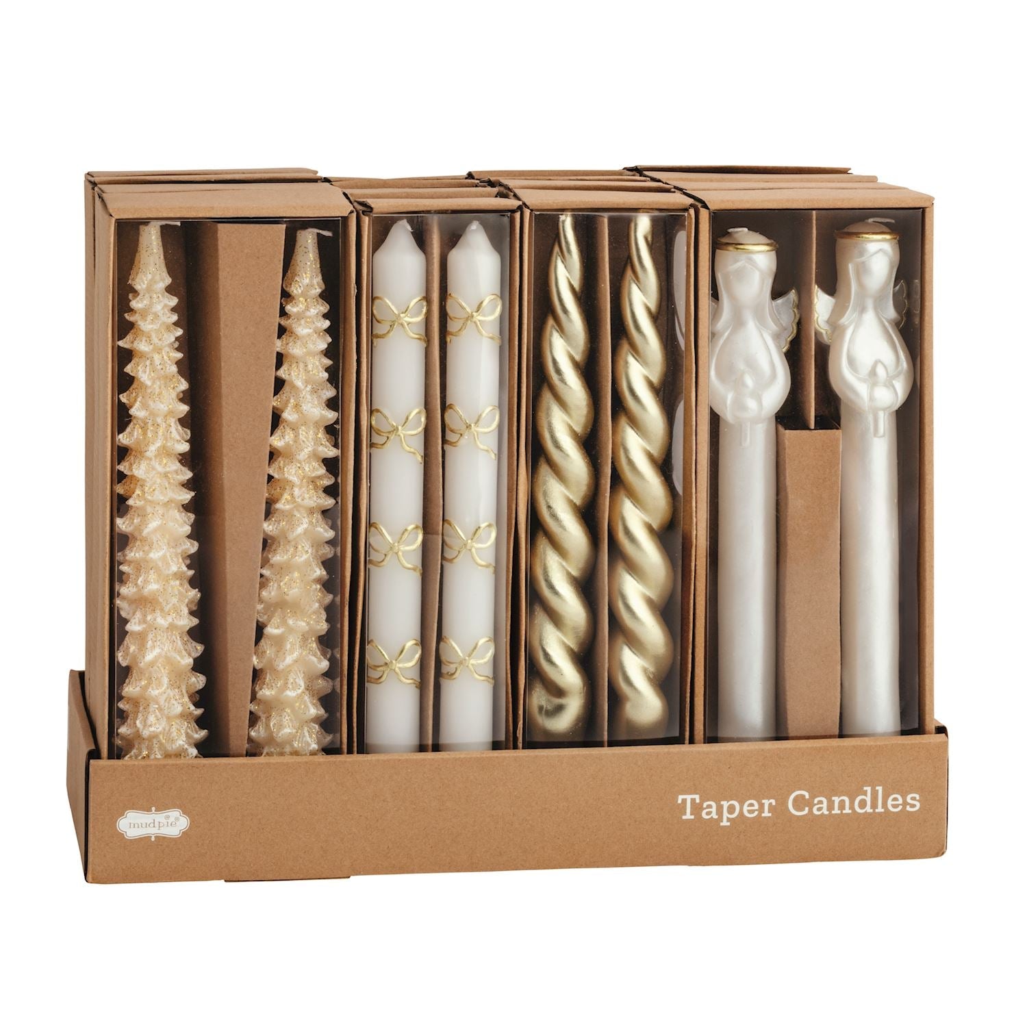 Gold Christmas Taper Candles - Ballyhoo Boutique and Gift