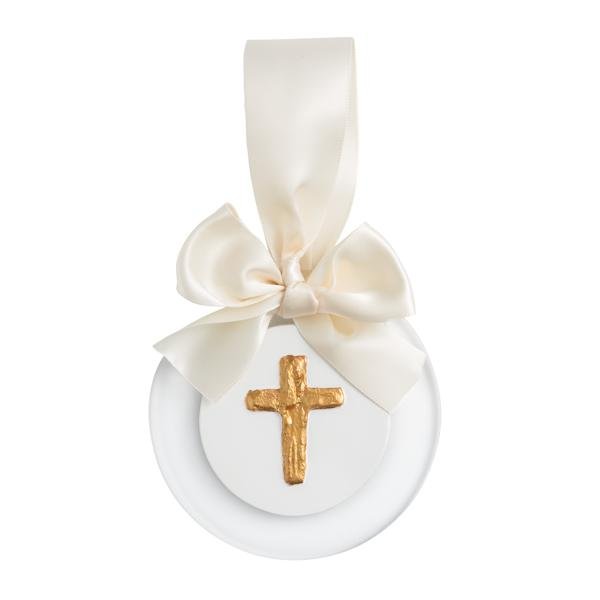 Gold Cross Intaglio Ornament - Ballyhoo Boutique and Gift