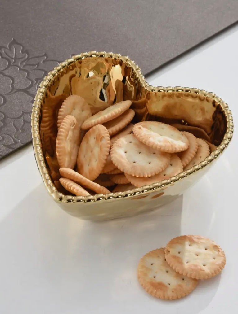 Gold heart bowl - Ballyhoo Boutique and Gift