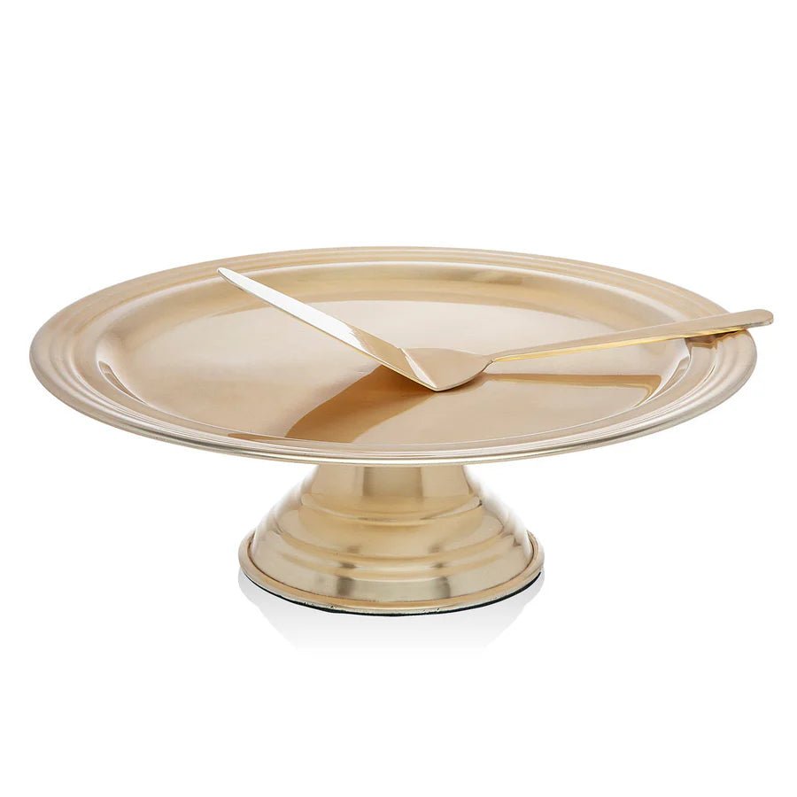 Gold Revere Footed Cake Stand - Ballyhoo Boutique and Gift
