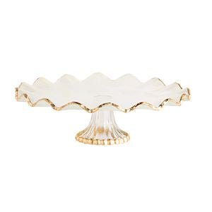 Gold Ruffled Cake Stand - Ballyhoo Boutique and Gift