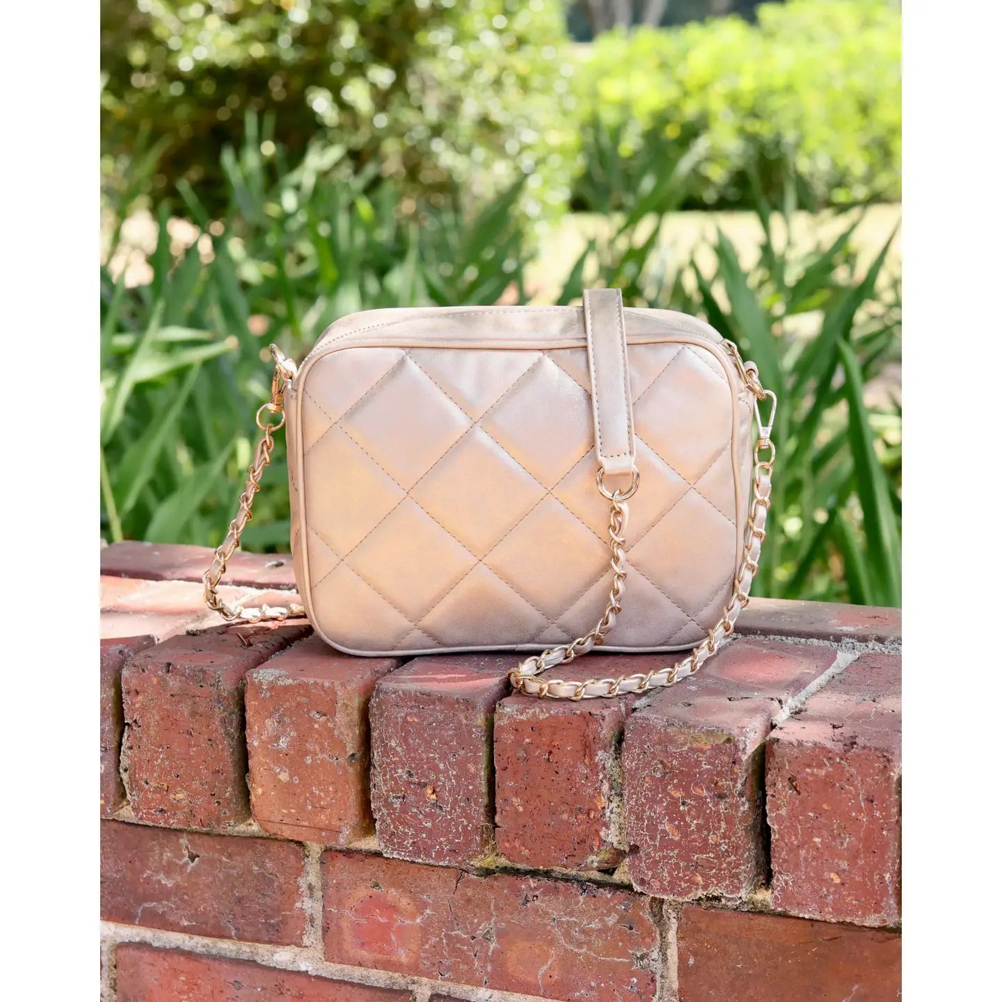 Gold Shimmer Fiona Crossbody - Ballyhoo Boutique and Gift