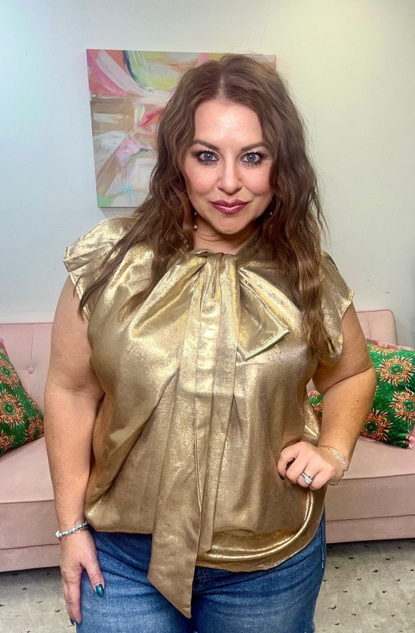 Golden Goddess Top - Ballyhoo Boutique and Gift