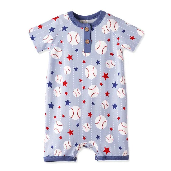 Grand Slam Baseball Romper - Ballyhoo Boutique and Gift