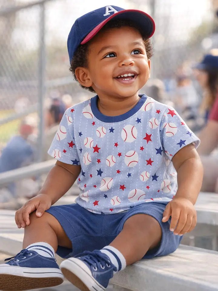 Grand Slam Baseball Short Set - Ballyhoo Boutique and Gift