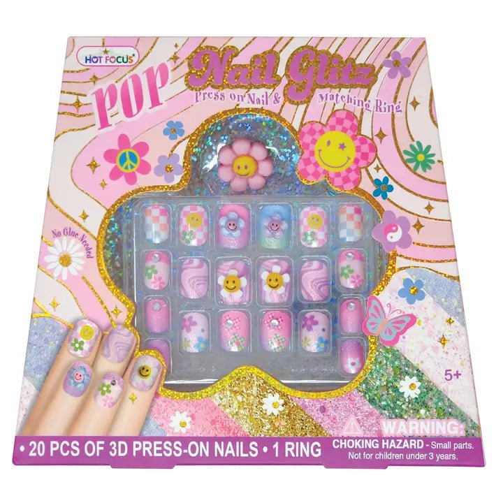 Groovy Flower Press on Nails - Ballyhoo Boutique and Gift