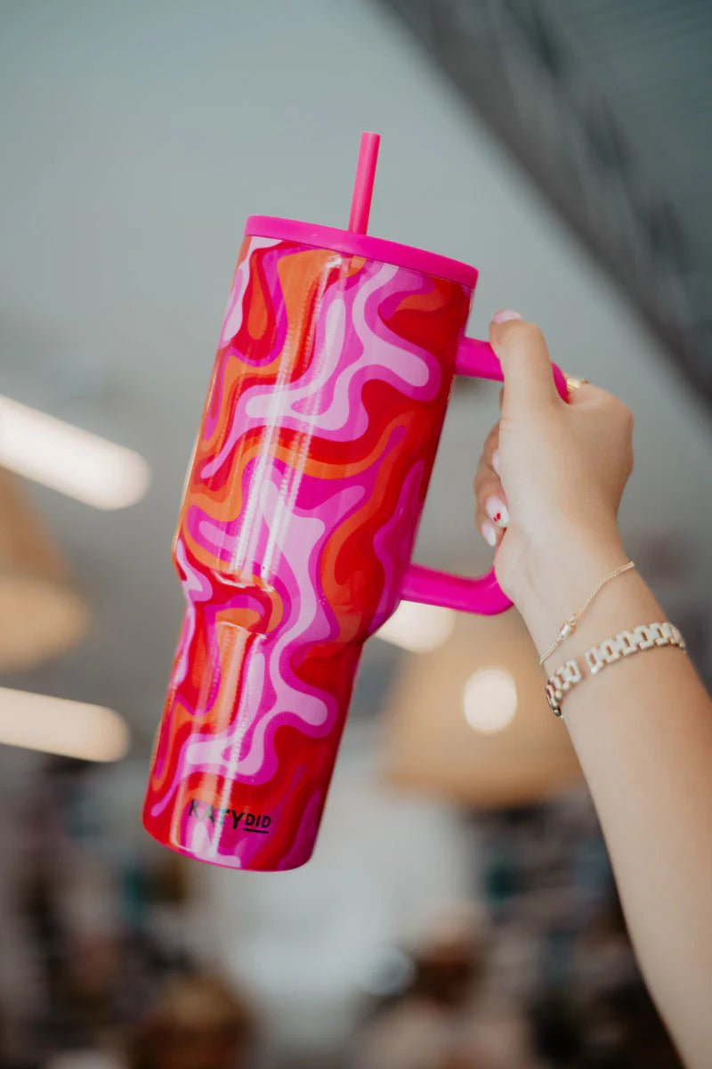 Groovy Swirls 38oz Tumbler - Ballyhoo Boutique and Gift