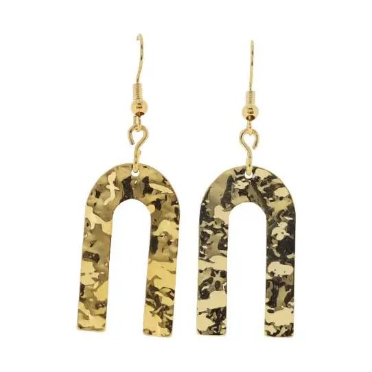 Hammered Arch Earrings - Ballyhoo Boutique and Gift