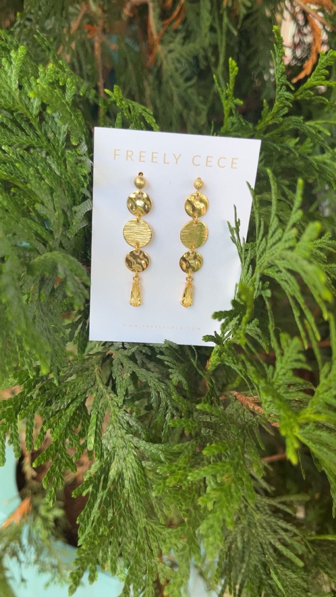 Hammered Round Drop Earring - Ballyhoo Boutique and Gift