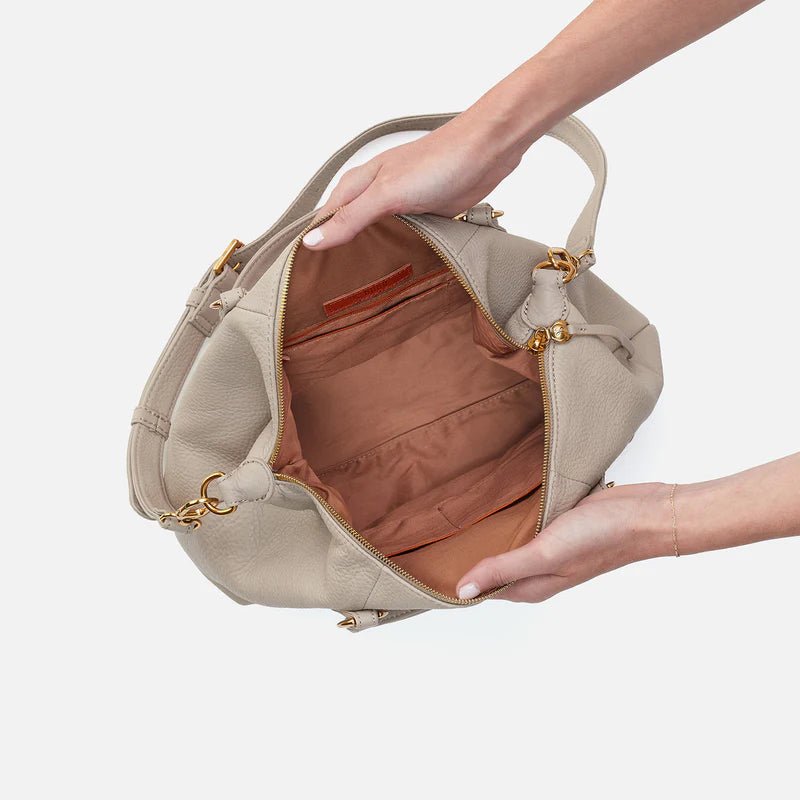 Harley Satchel Taupe - Ballyhoo Boutique and Gift